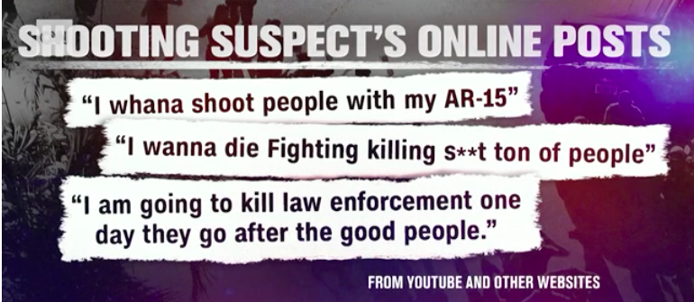 Comments Nikolas Cruz left on social media sites like Youtube – Instagram – Facebook.